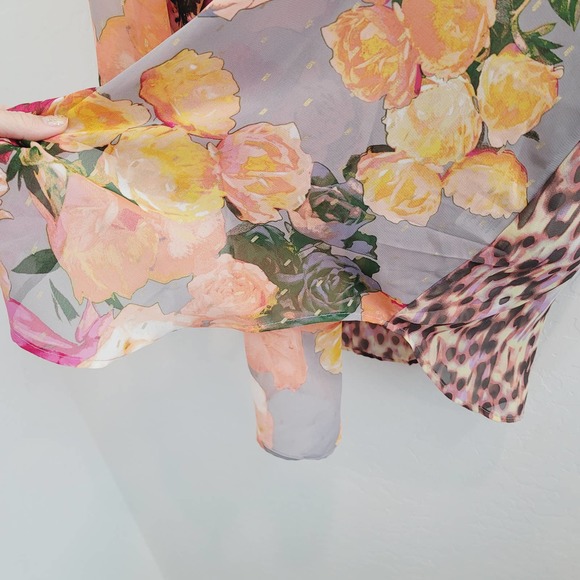 NWT Figueroa & Flower Floral & Animal Print 3/4 Sleeve Blouse Women's Size 2X - Picture 11 of 12